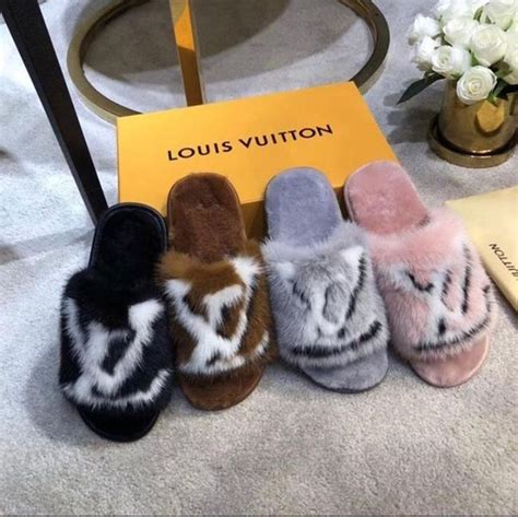 new louis vuitton slippers|louis vuitton fluffy slippers.